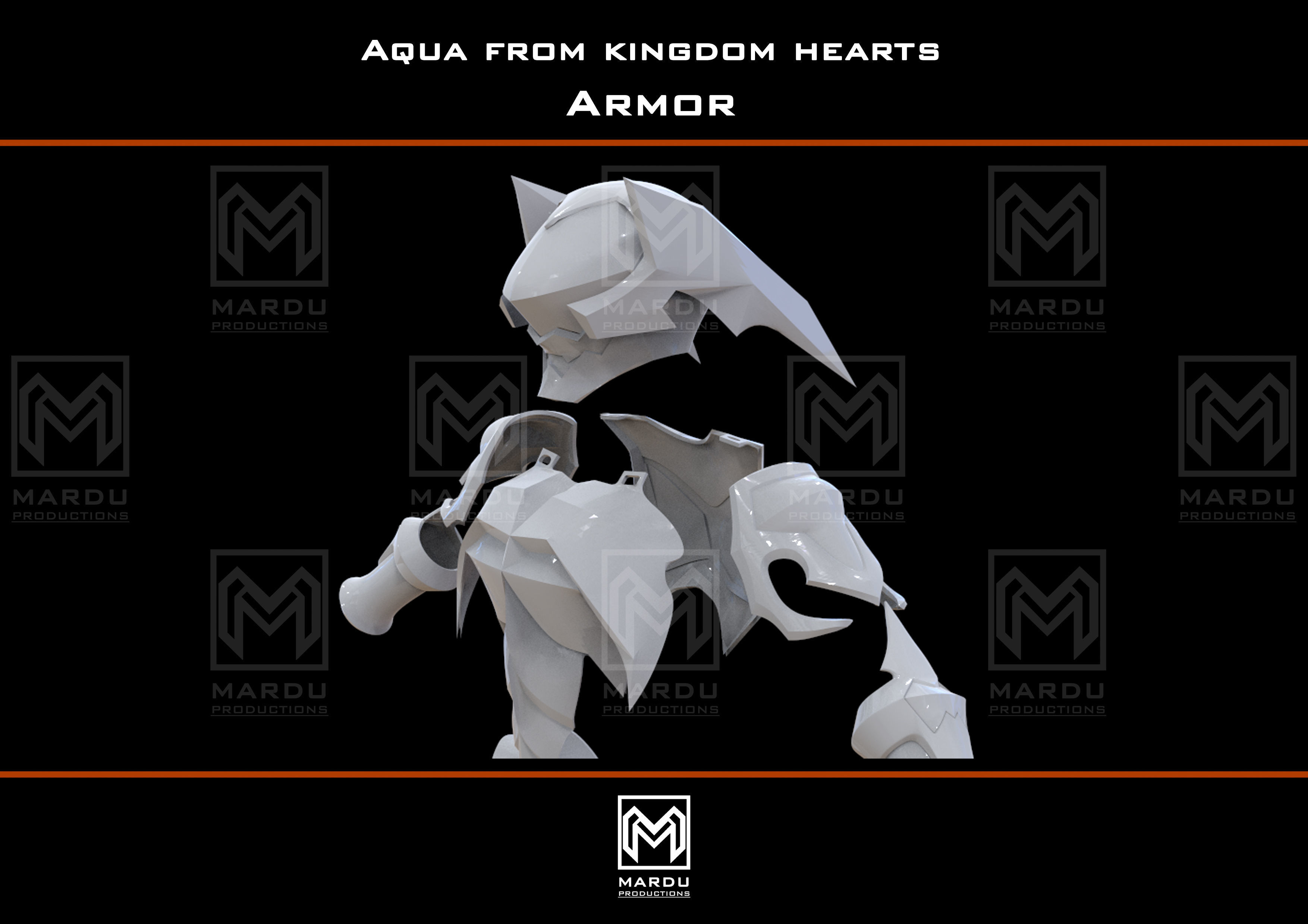 Aqua armor Kingdom Hearts 3D print model_2