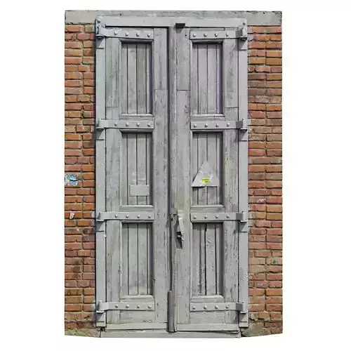 Old high door grey scan 35 Low-poly 3D model