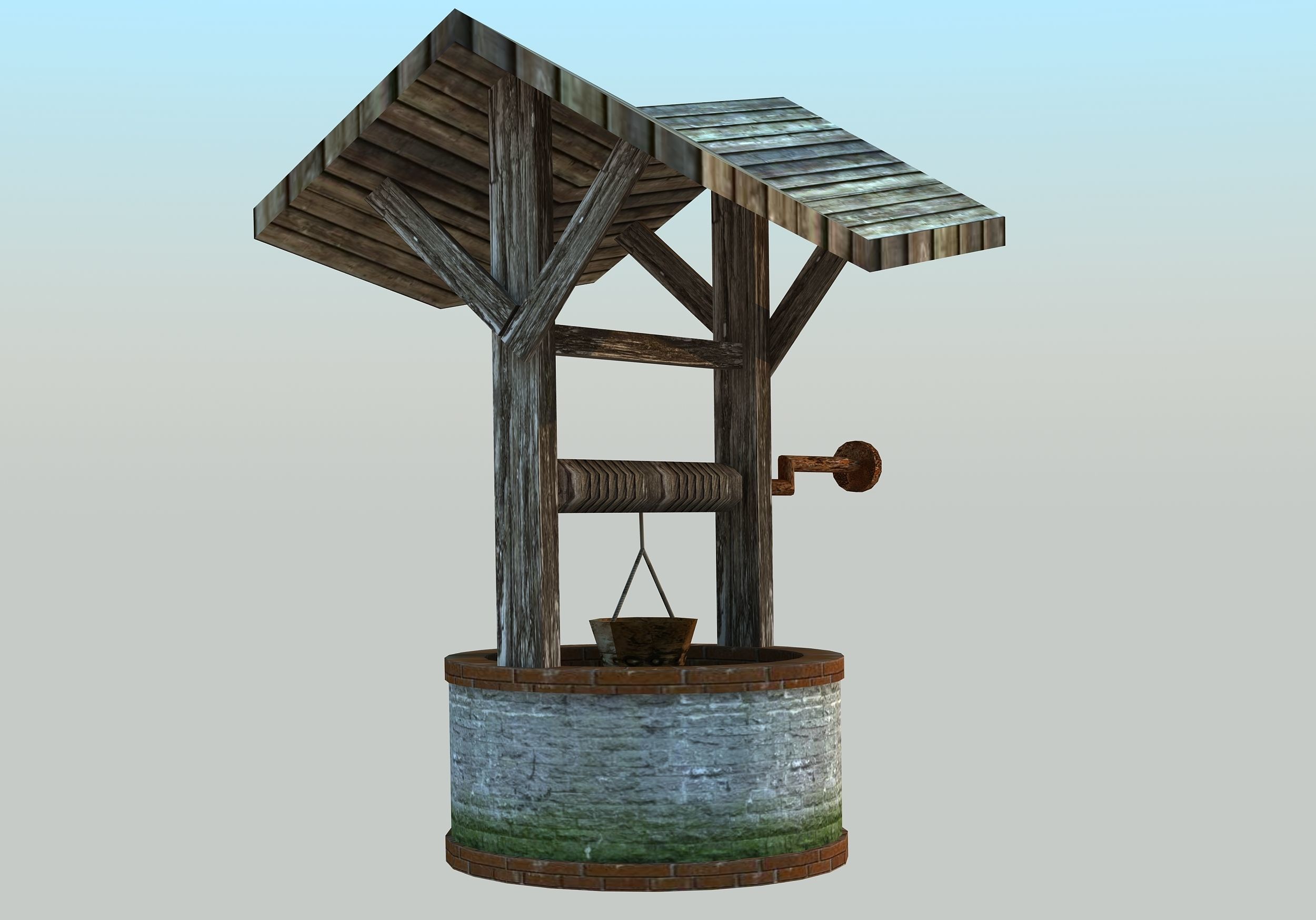 Water Well - Low poly Low-poly 3D model_3