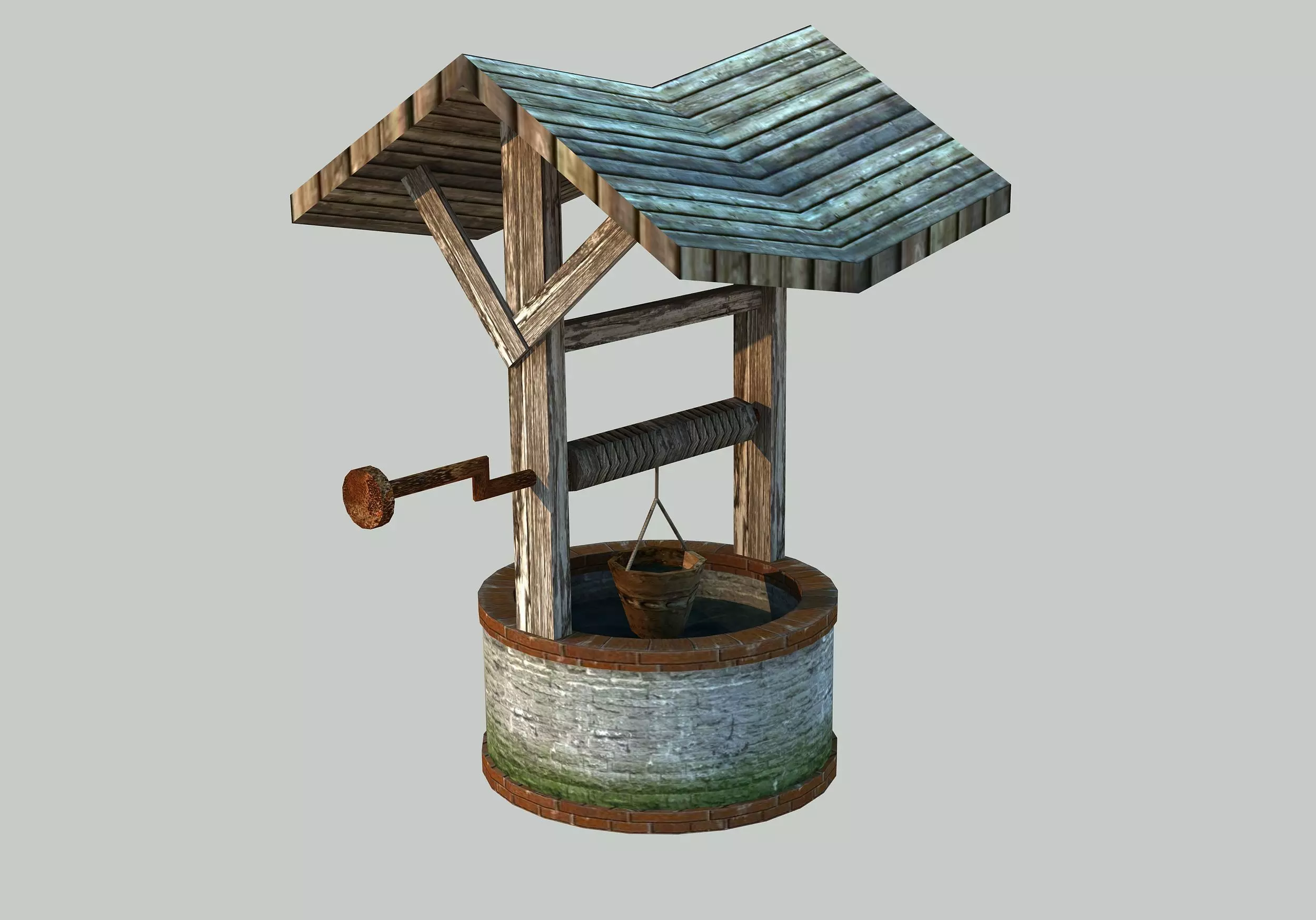 Water Well - Low poly Low-poly 3D model_0