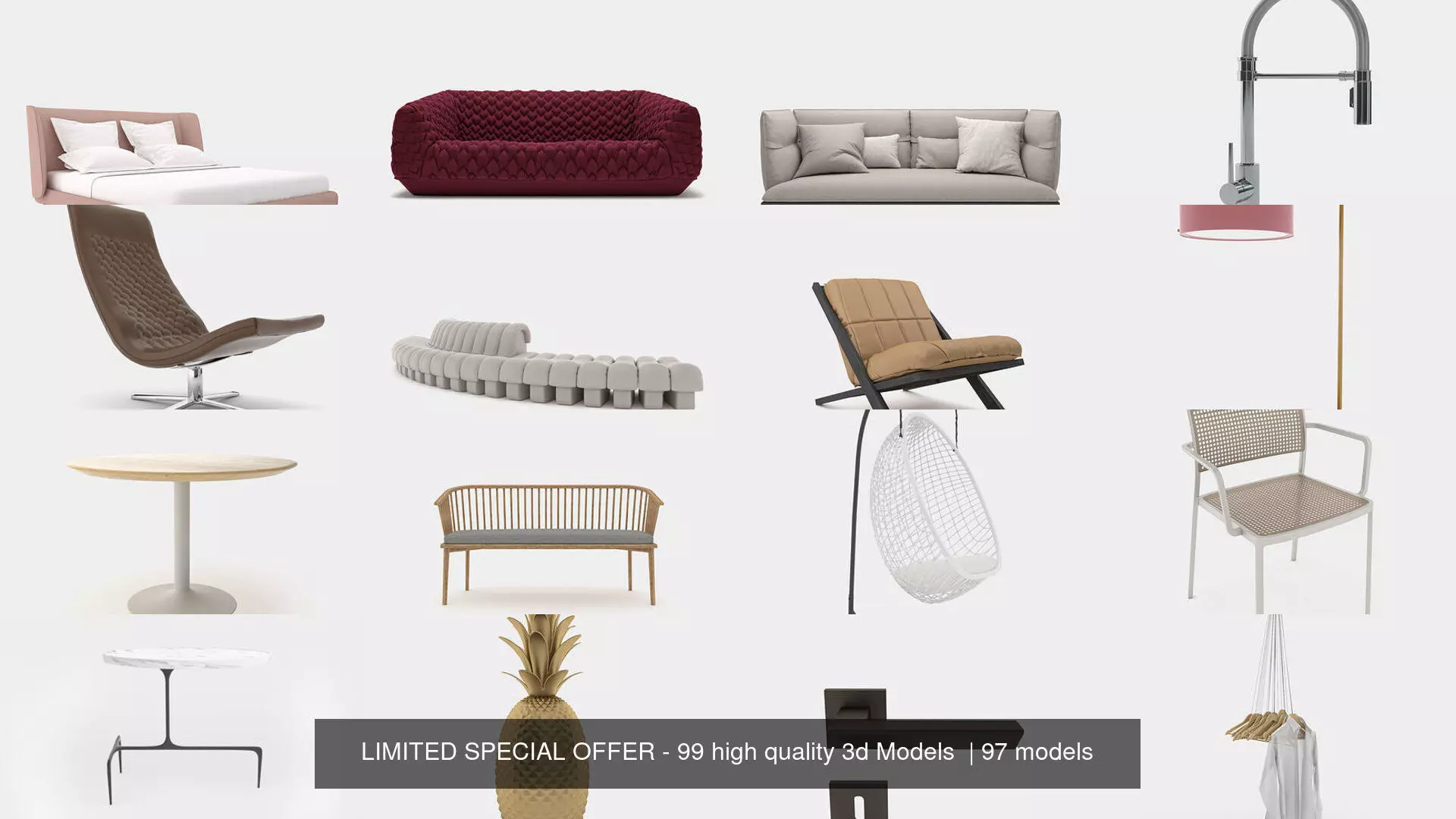 LIMITED SPECIAL OFFER - 99 high quality 3d Models 3D Model Collection_5