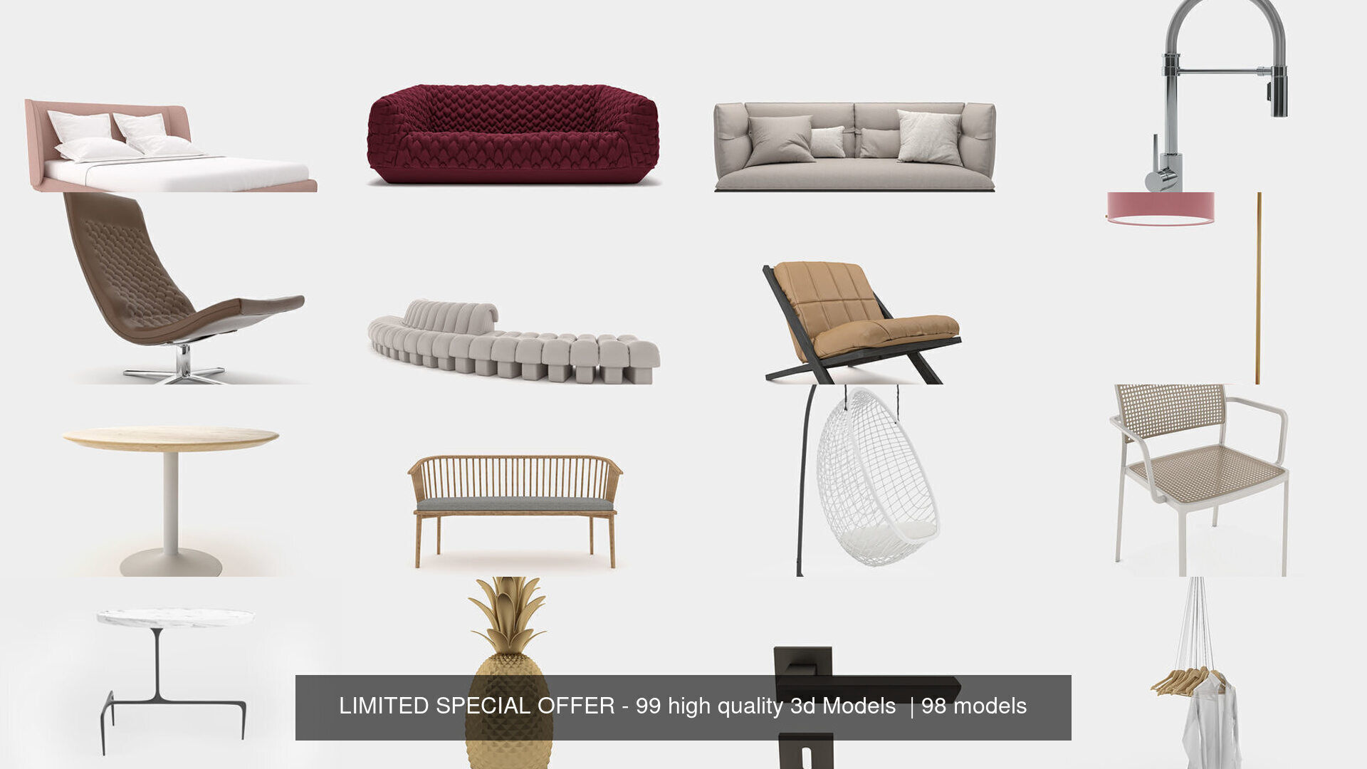 LIMITED SPECIAL OFFER - 99 high quality 3d Models  3D Model Collection_1