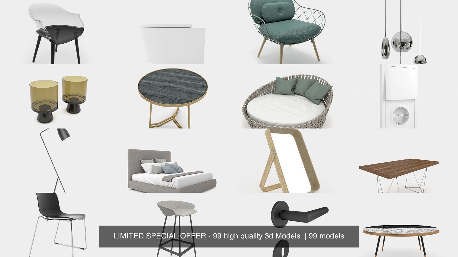 LIMITED SPECIAL OFFER - 99 high quality 3d Models  3D Model Collection_19
