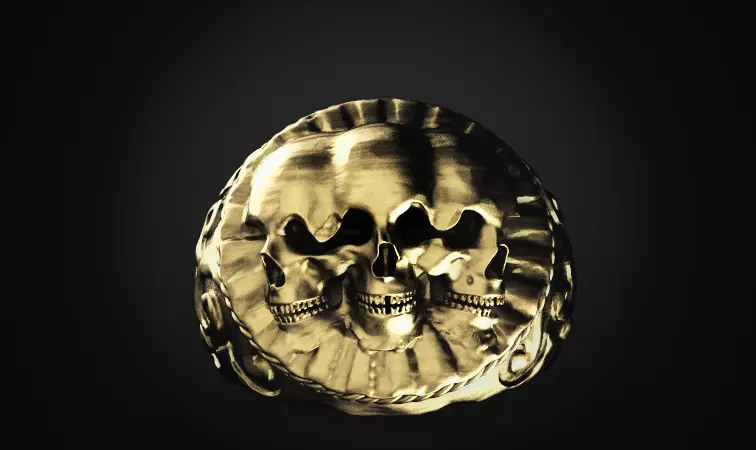3 Skull ring Free 3D print model_0