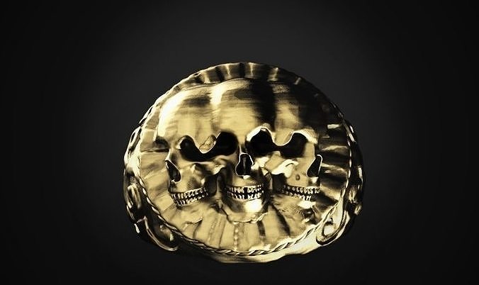 3 Skull ring Free 3D print model