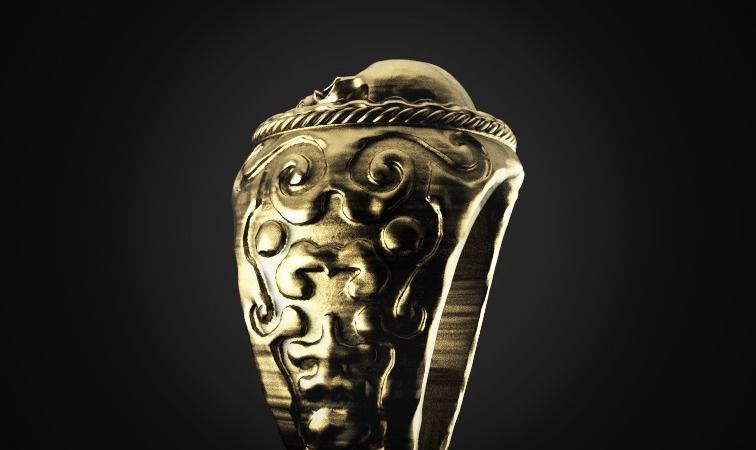 3 Skull ring Free 3D print model_1
