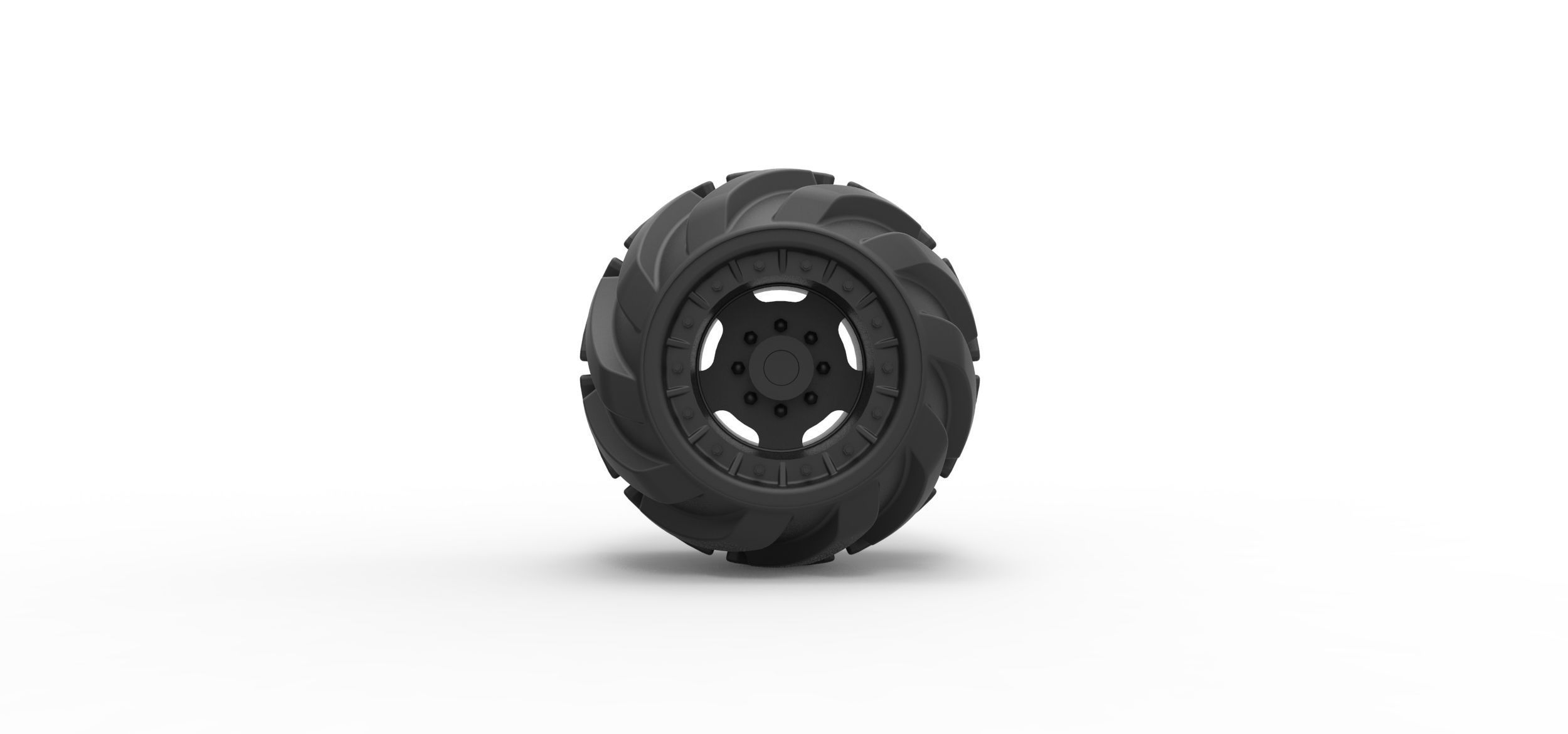 Offroad wheel 16 3D print model_4