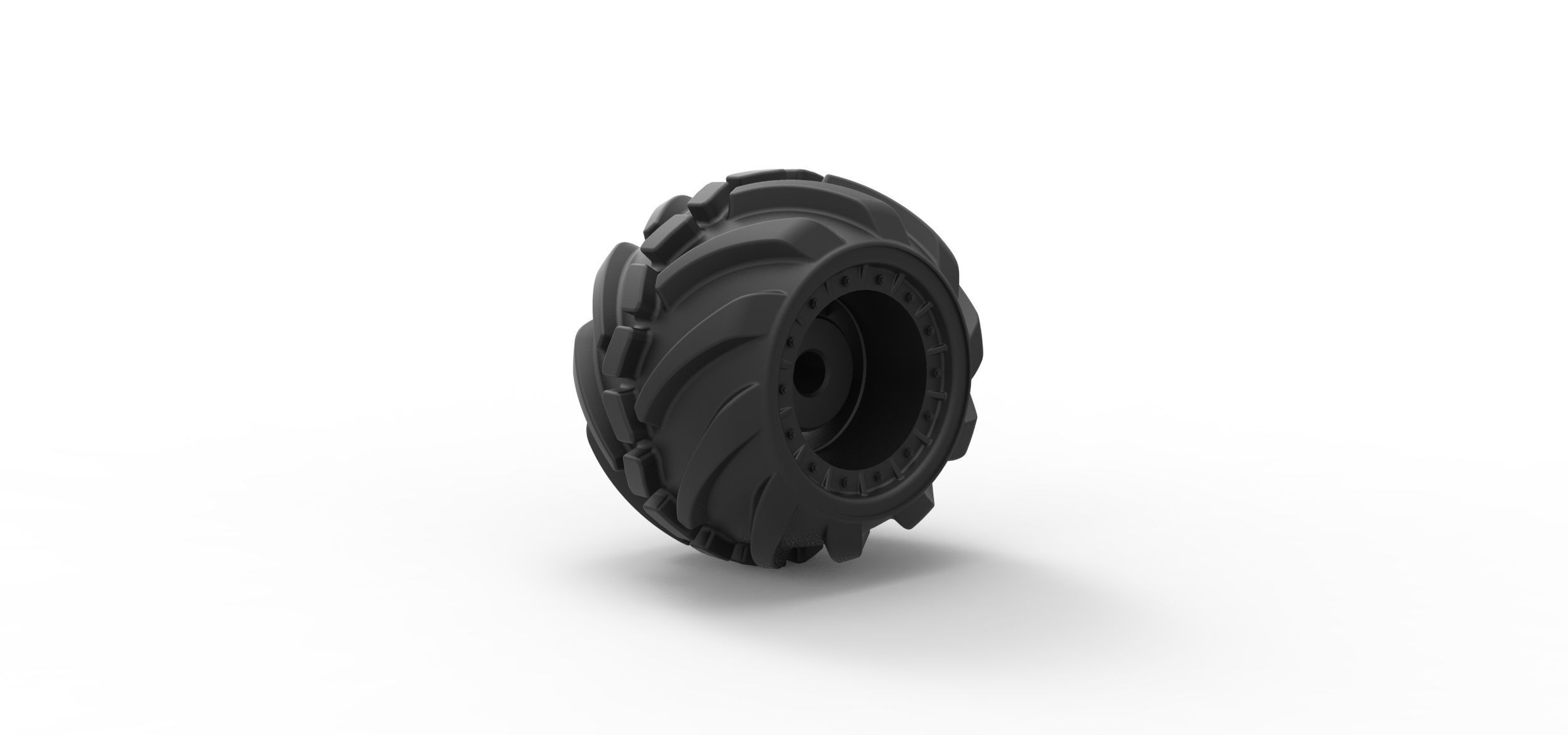 Offroad wheel 16 3D print model_3