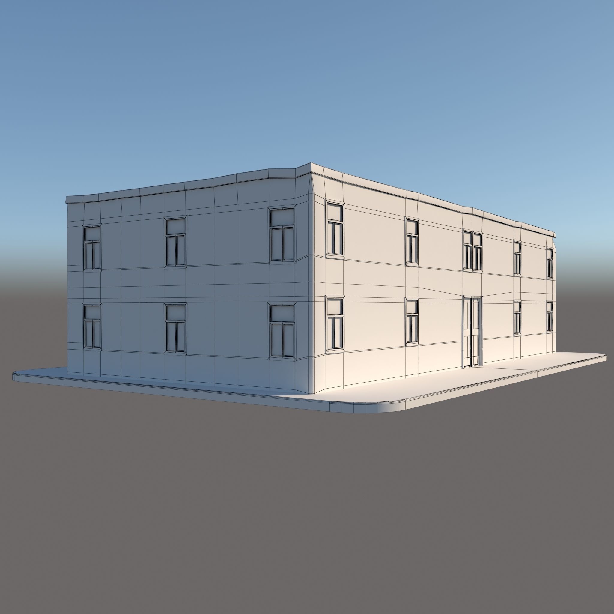 Old Structure v2 Low-poly 3D model_1