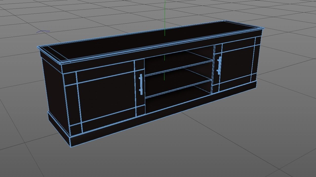 Television Unit Free low-poly 3D model_5