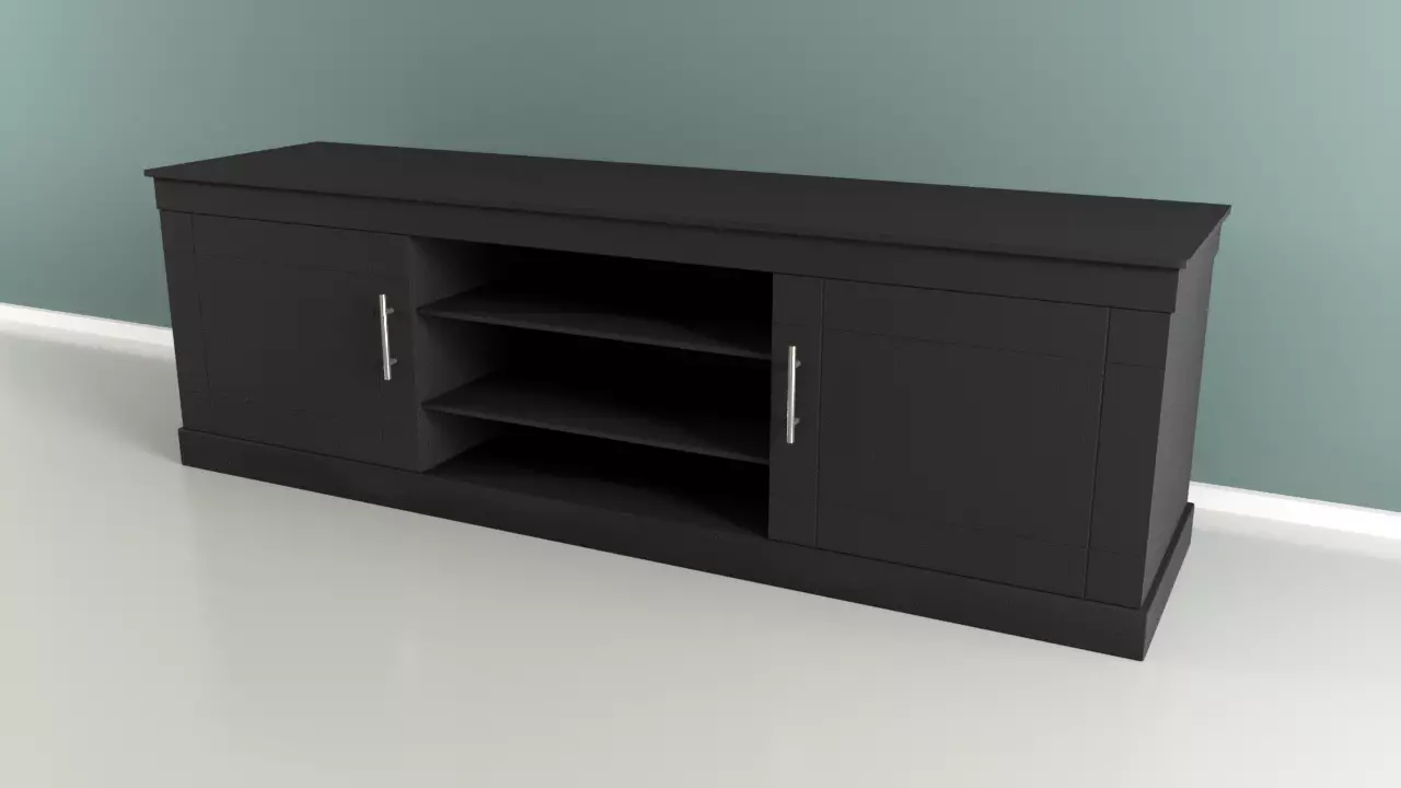 Television Unit Free low-poly 3D model_0