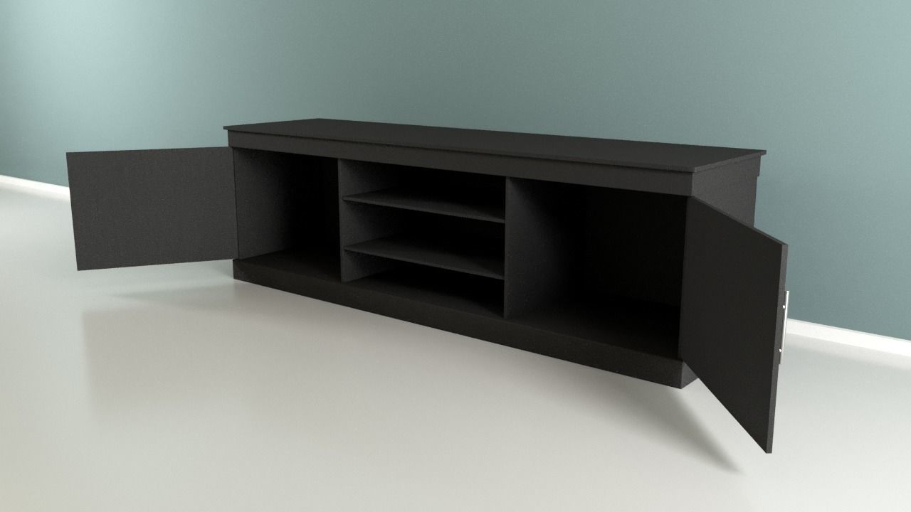 Television Unit Free low-poly 3D model_2