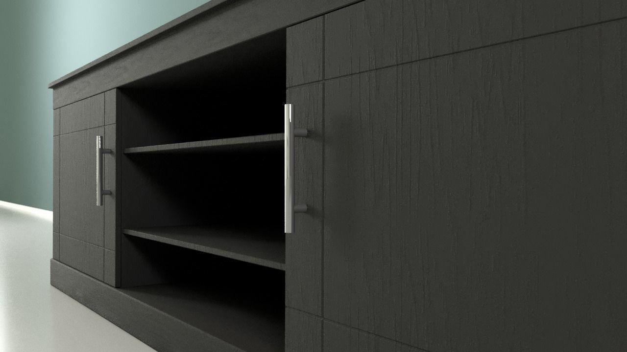 Television Unit Free low-poly 3D model_4