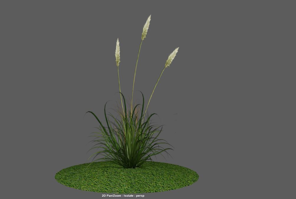 Low Poly Alpha Grass Pack Vol 01 Low-poly 3D model_3