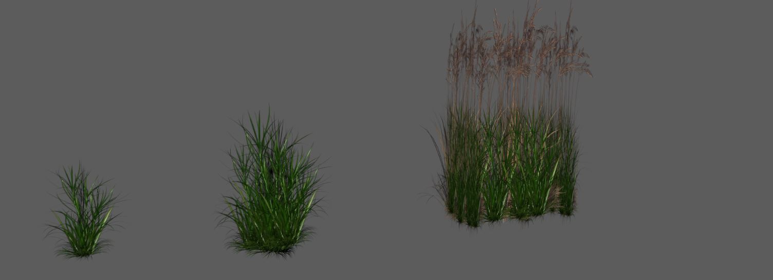 Low Poly Alpha Grass Pack Vol 02 Low-poly 3D model_7