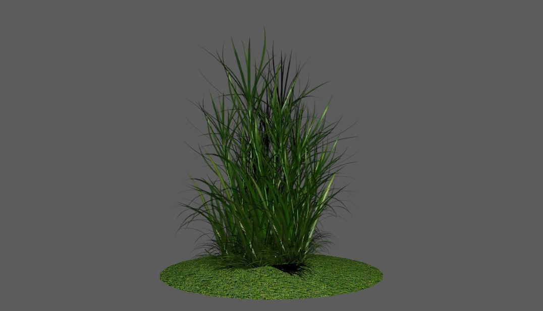 Low Poly Alpha Grass Pack Vol 03 Low-poly 3D model_3