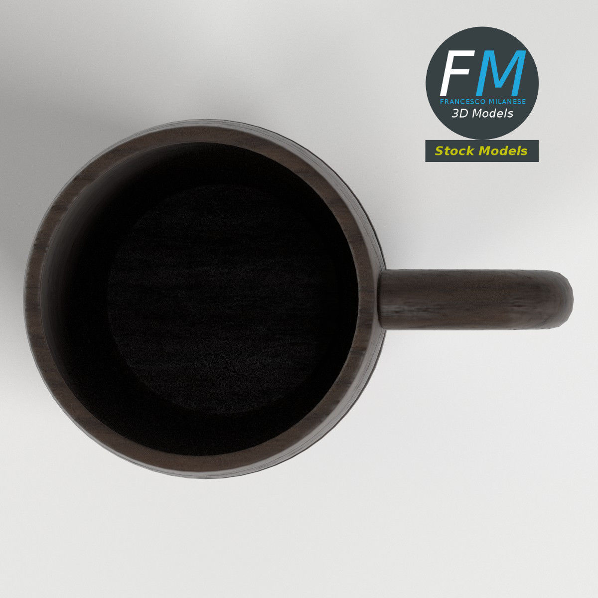 Wooden mug 3D model_6