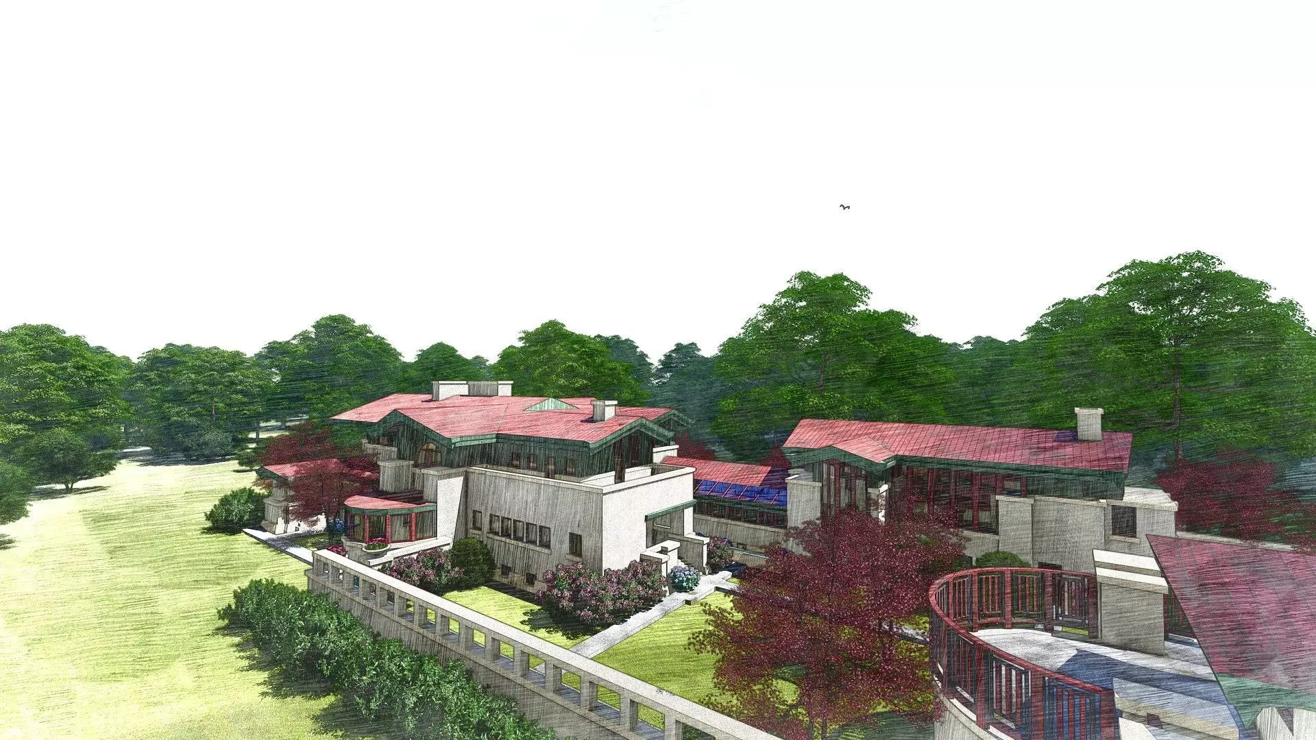 Dana Thomas House - Frank Lloyd Wright 3D model