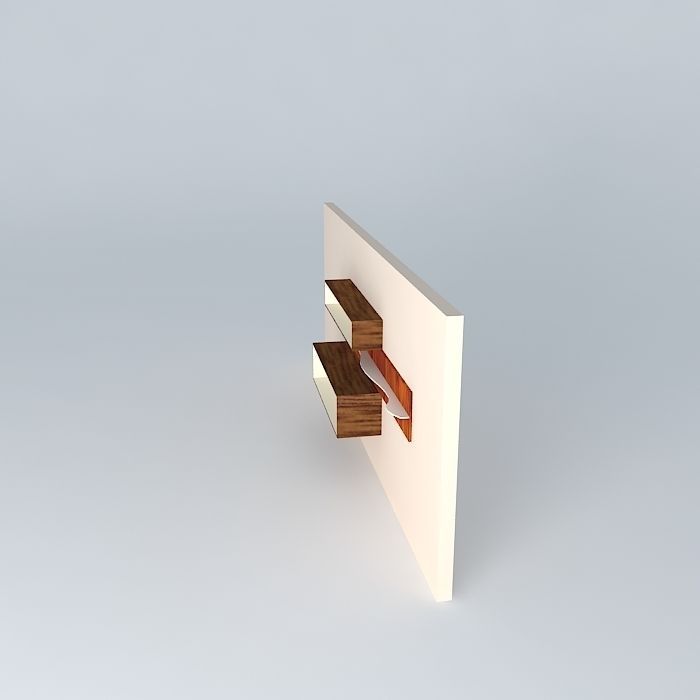 Crockery unit 3D model_2