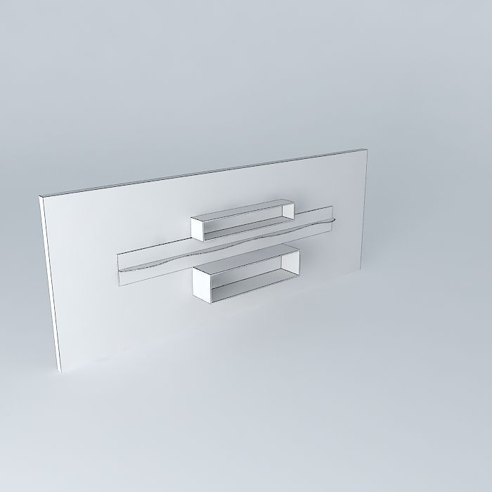 Crockery unit 3D model_3