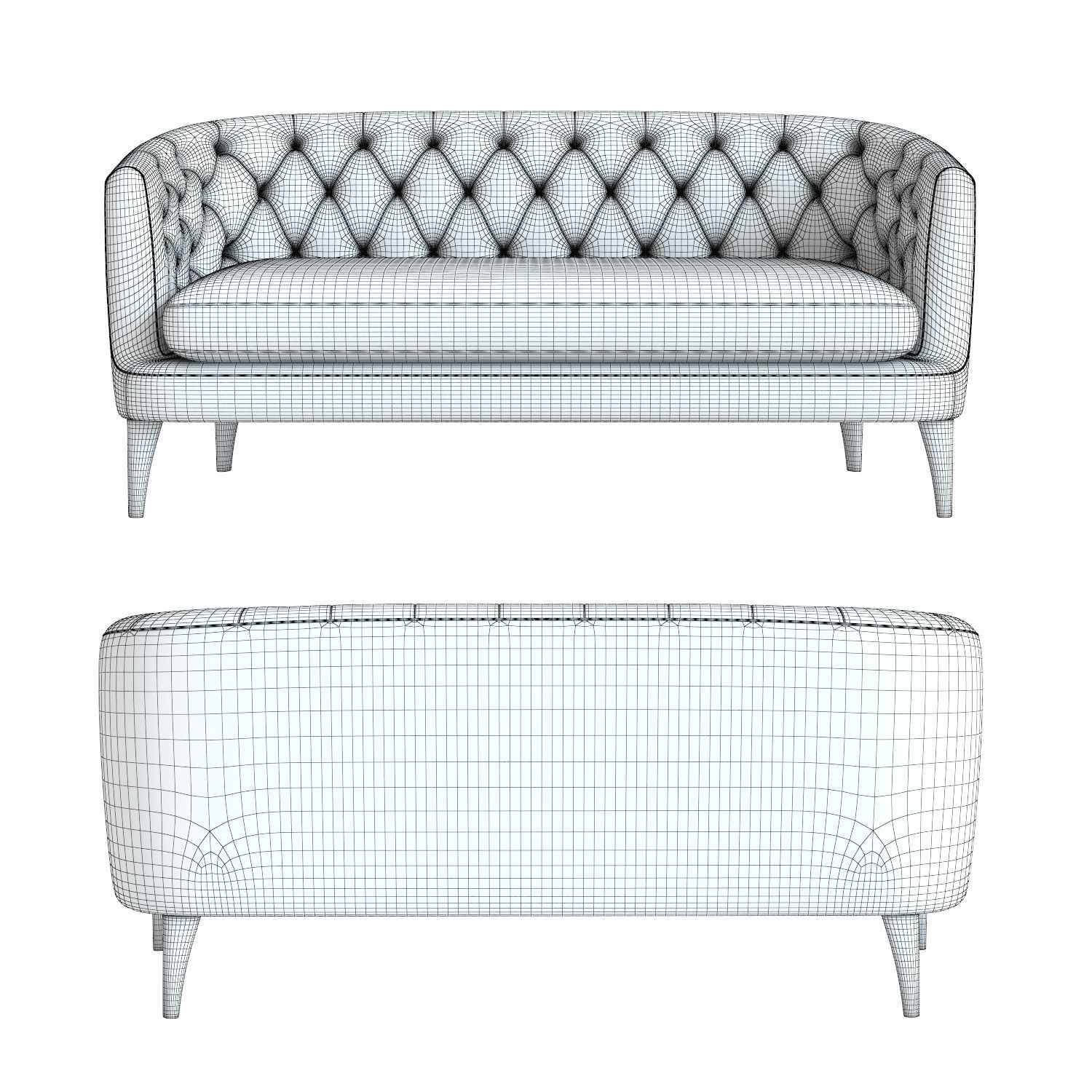 West Elm - Lola Sofa 3D model_9