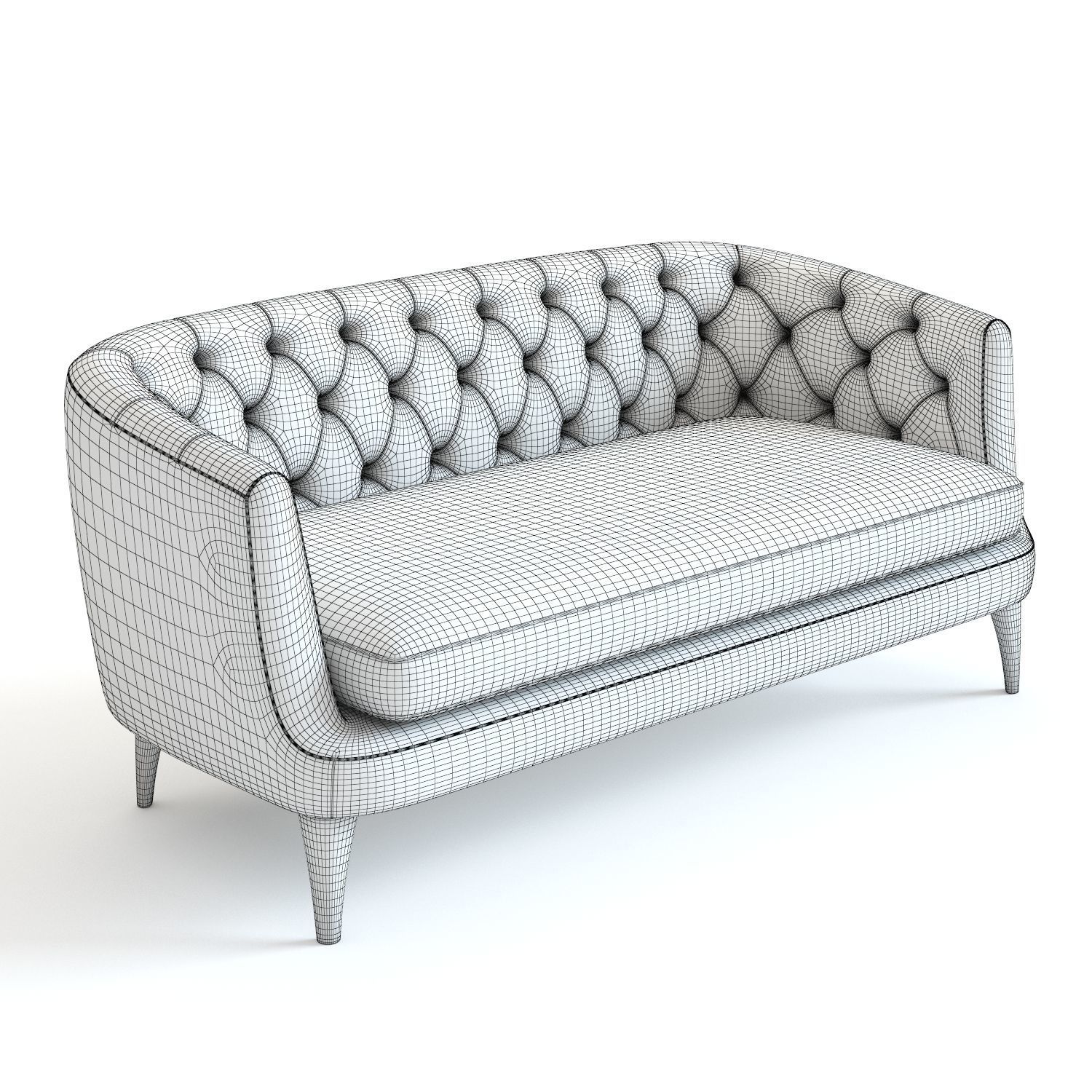 West Elm - Lola Sofa 3D model_7