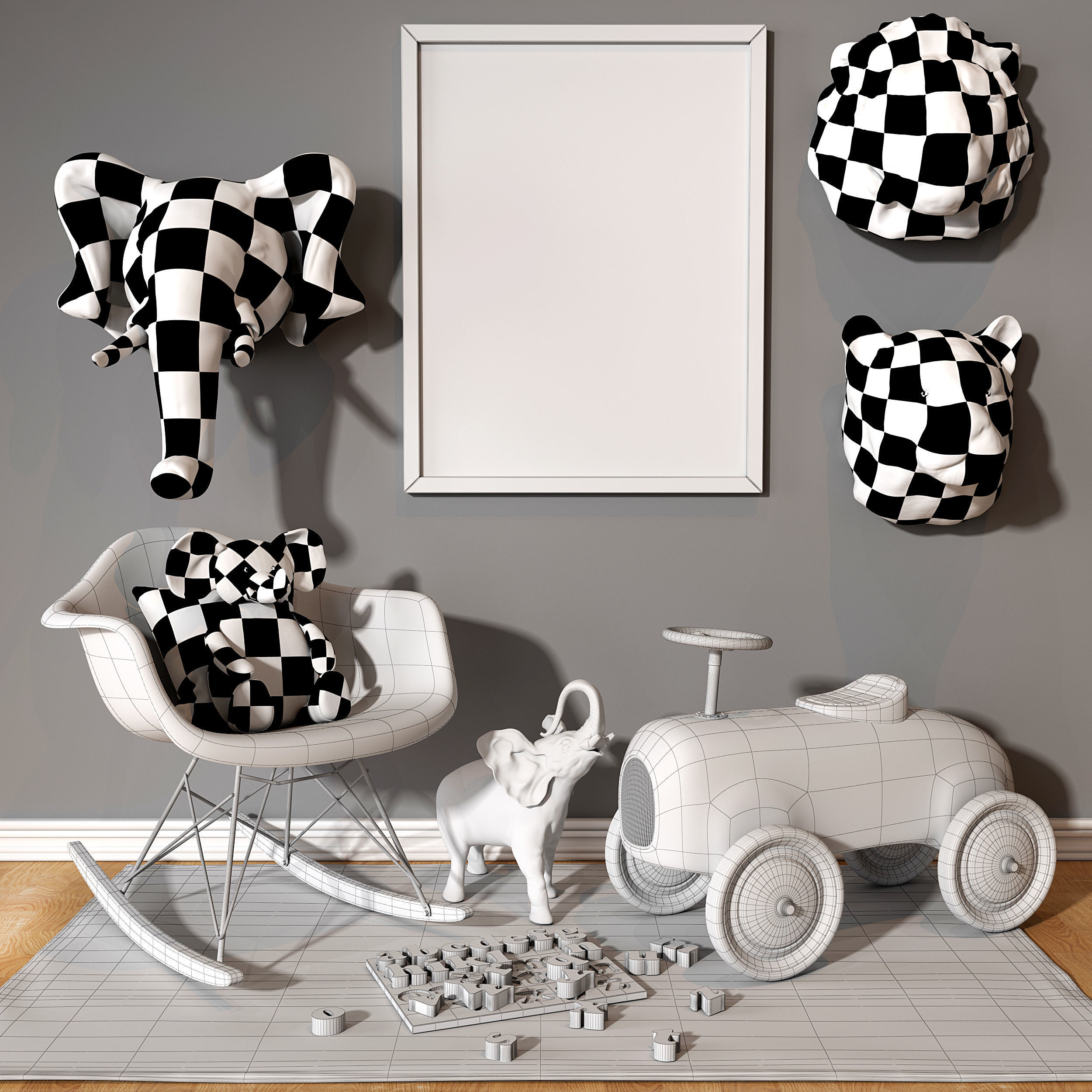 Children sets collection 3D model_9