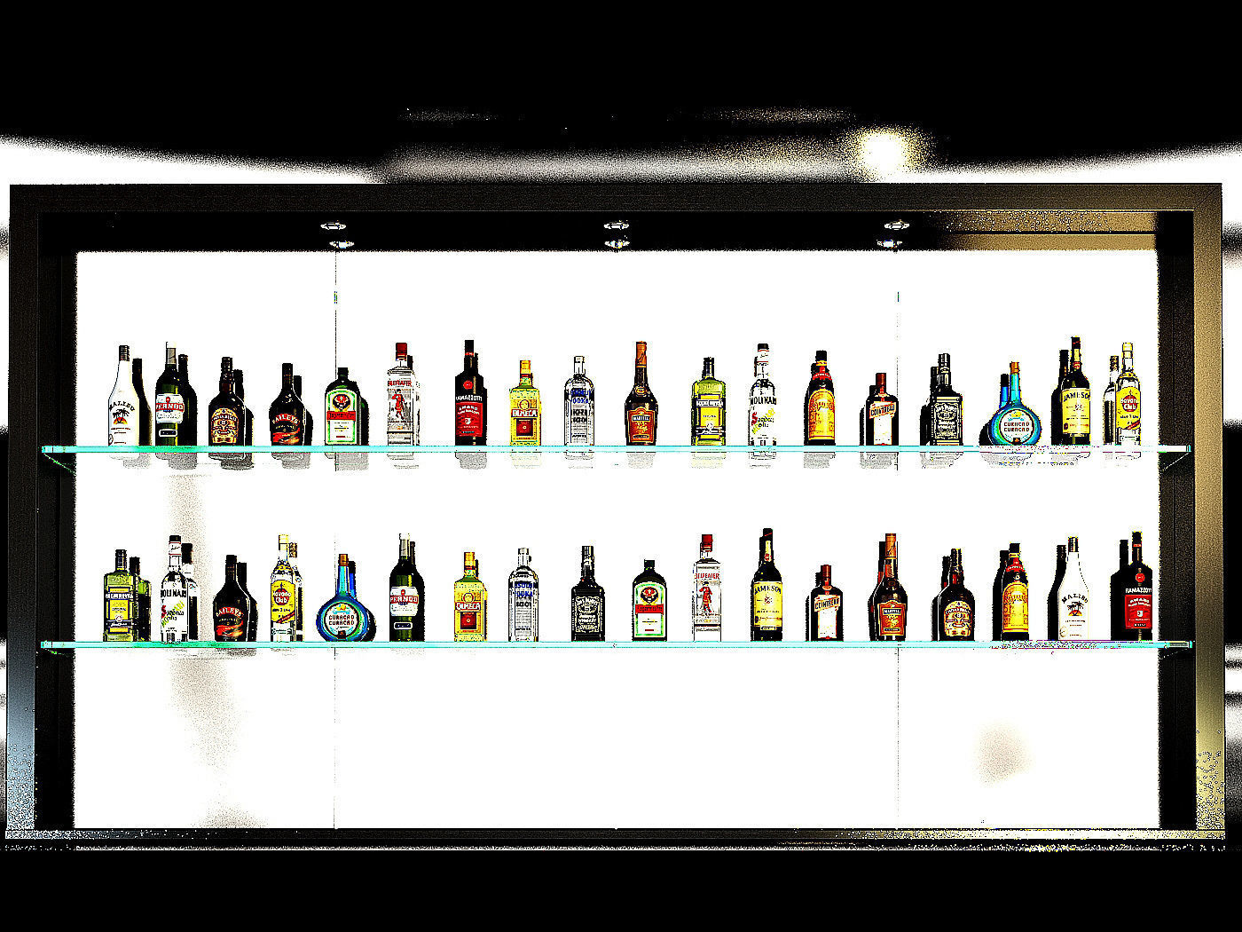 alcohol bottles collection 3D model_0