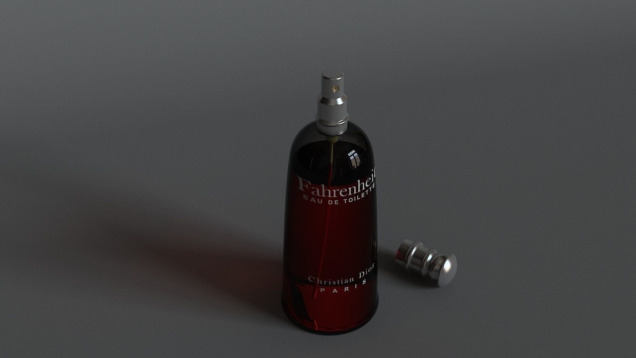 Dior fahrenheit perfume parfum bottle smell 3D model_2