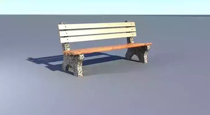 3D park Bench