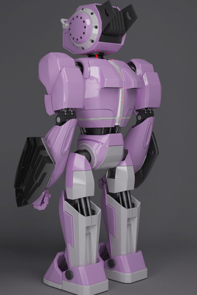 Girl Robot 3D model_3