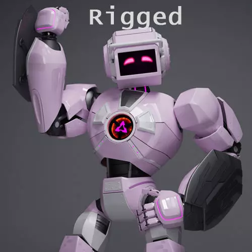 Girl Robot 3D model_0