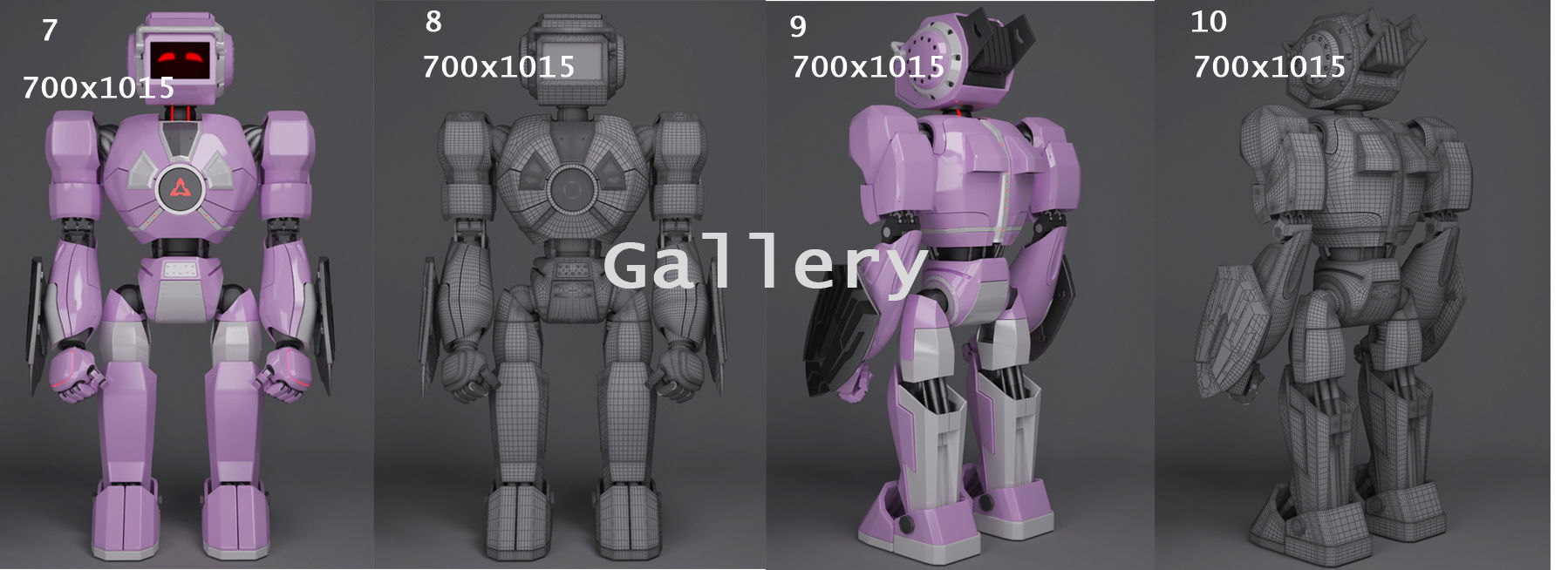Girl Robot 3D model_7