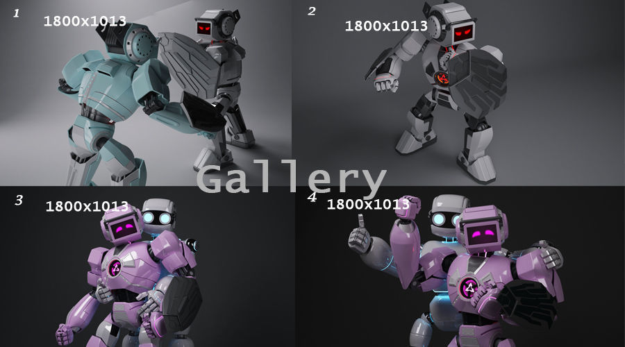 Girl Robot 3D model_12