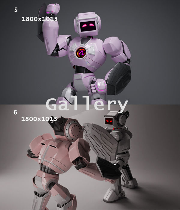 Girl Robot 3D model_13