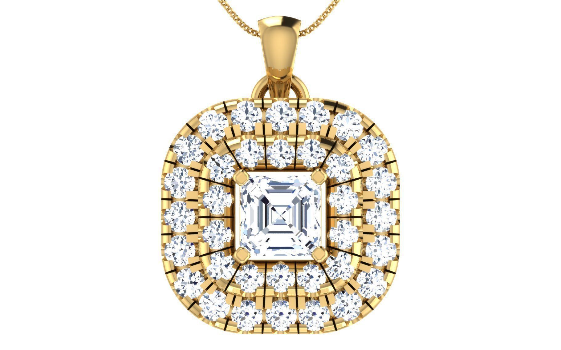 19 solitaire pendant earrings set 3dm stl details bulk 3D print model_11