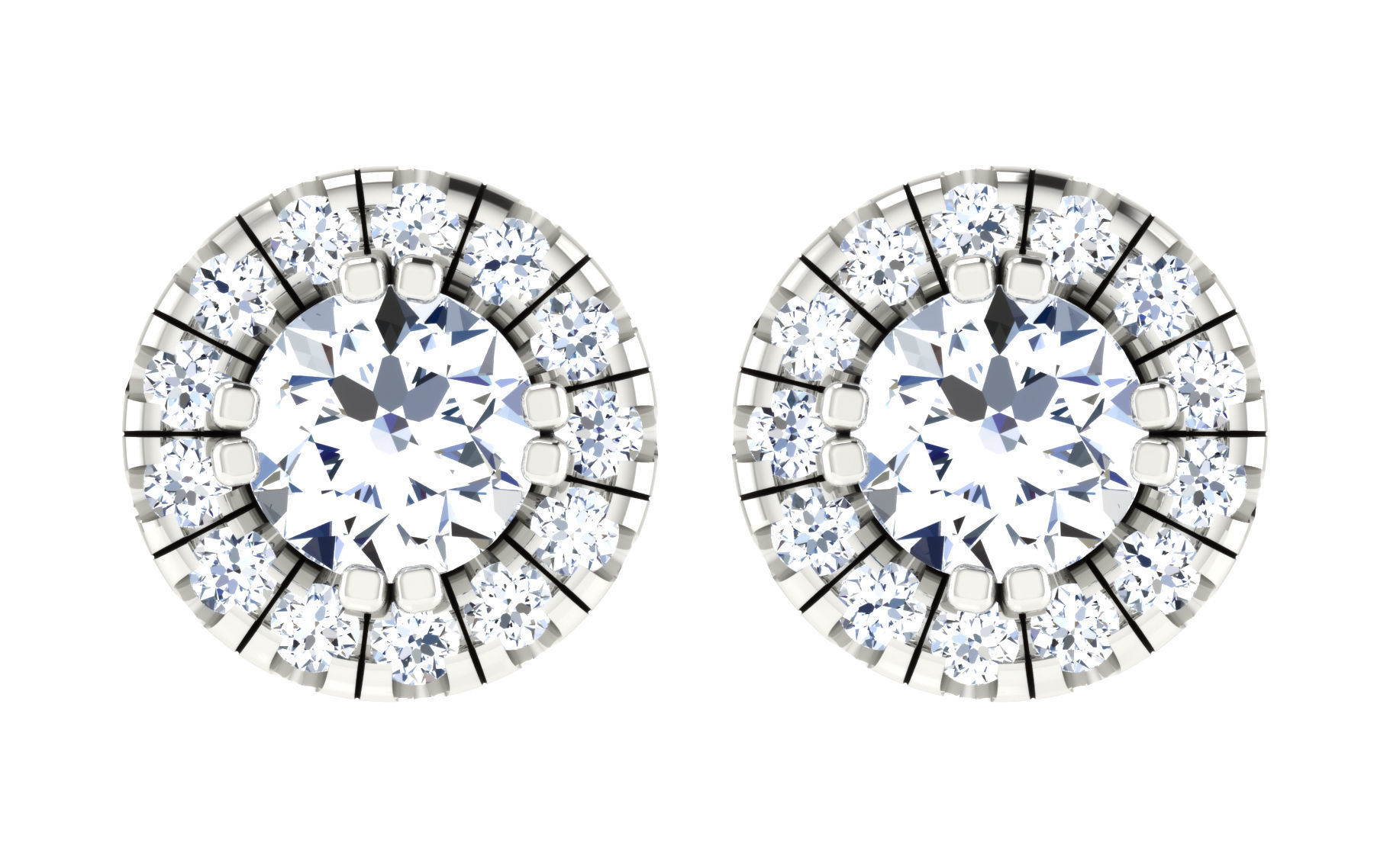 19 solitaire pendant earrings set 3dm stl details bulk 3D print model_70