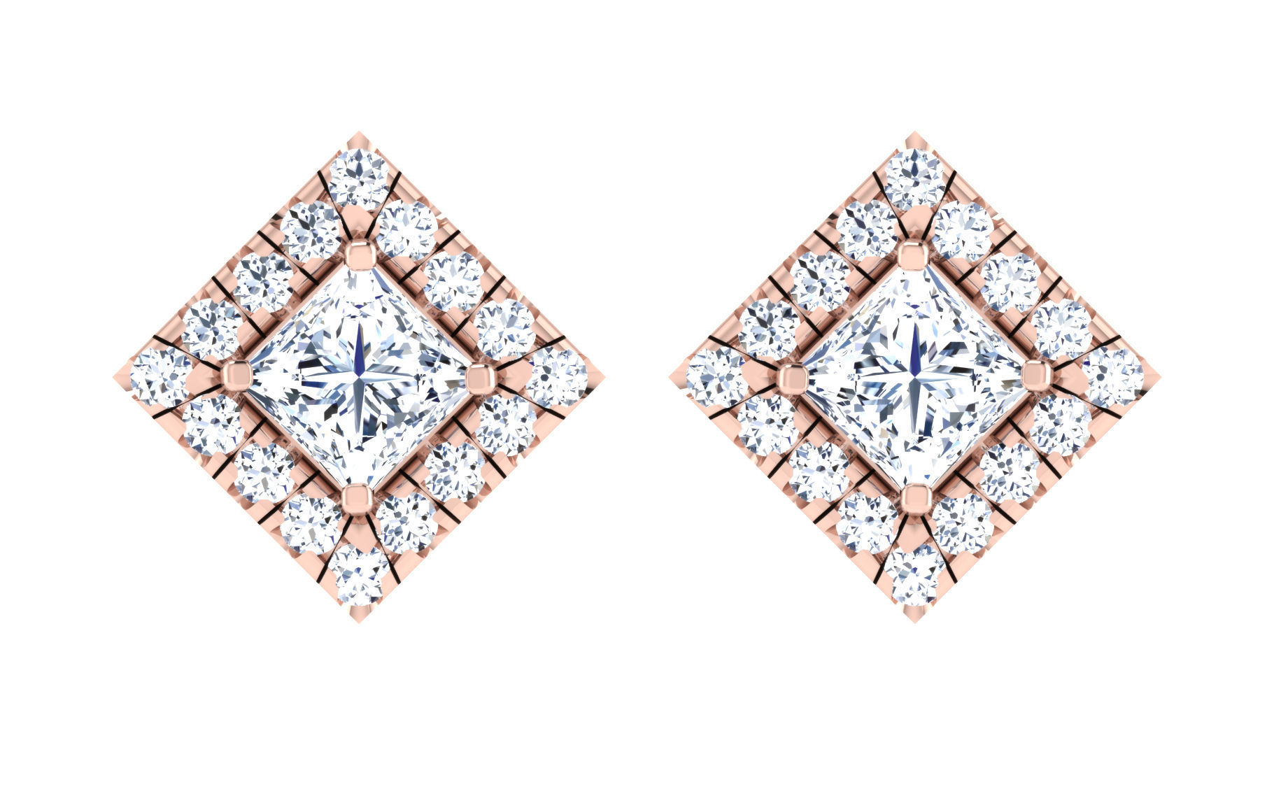 19 solitaire pendant earrings set 3dm stl details bulk 3D print model_42