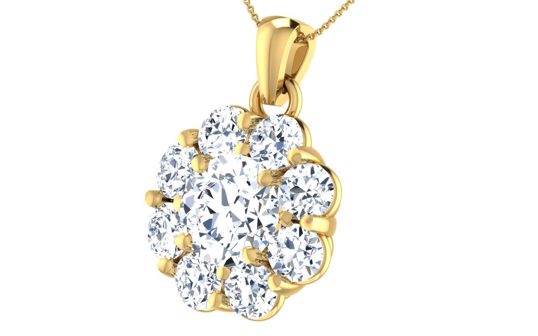 19 solitaire pendant earrings set 3dm stl details bulk 3D print model_90