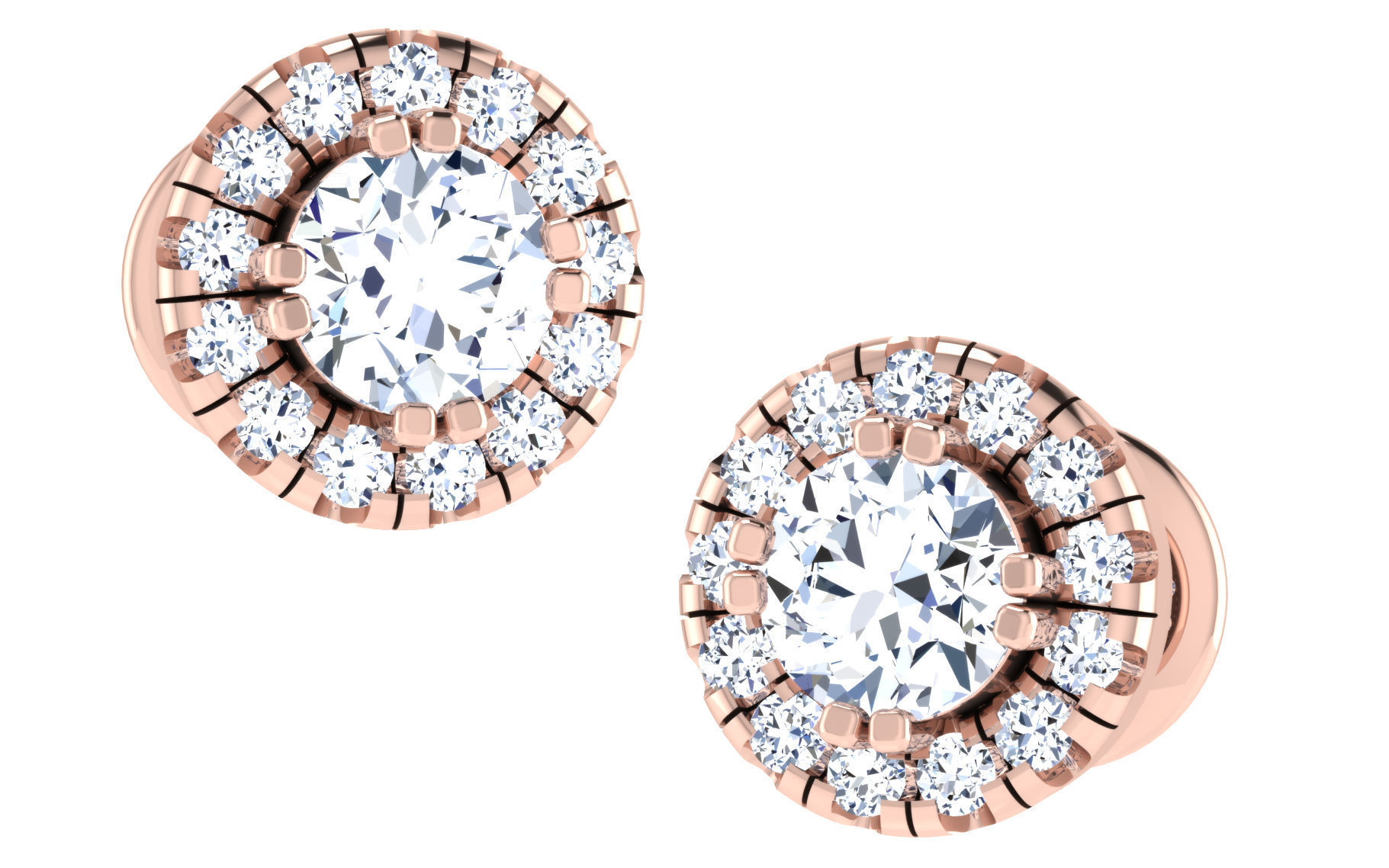 19 solitaire pendant earrings set 3dm stl details bulk 3D print model_74