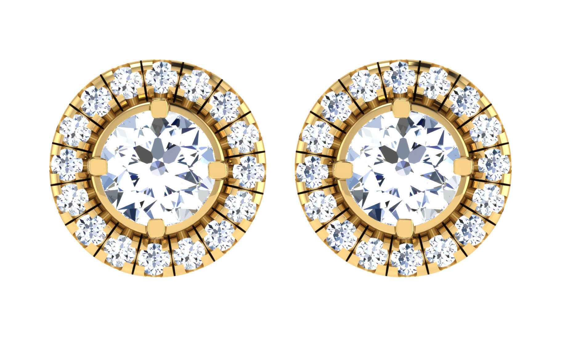 19 solitaire pendant earrings set 3dm stl details bulk 3D print model_103