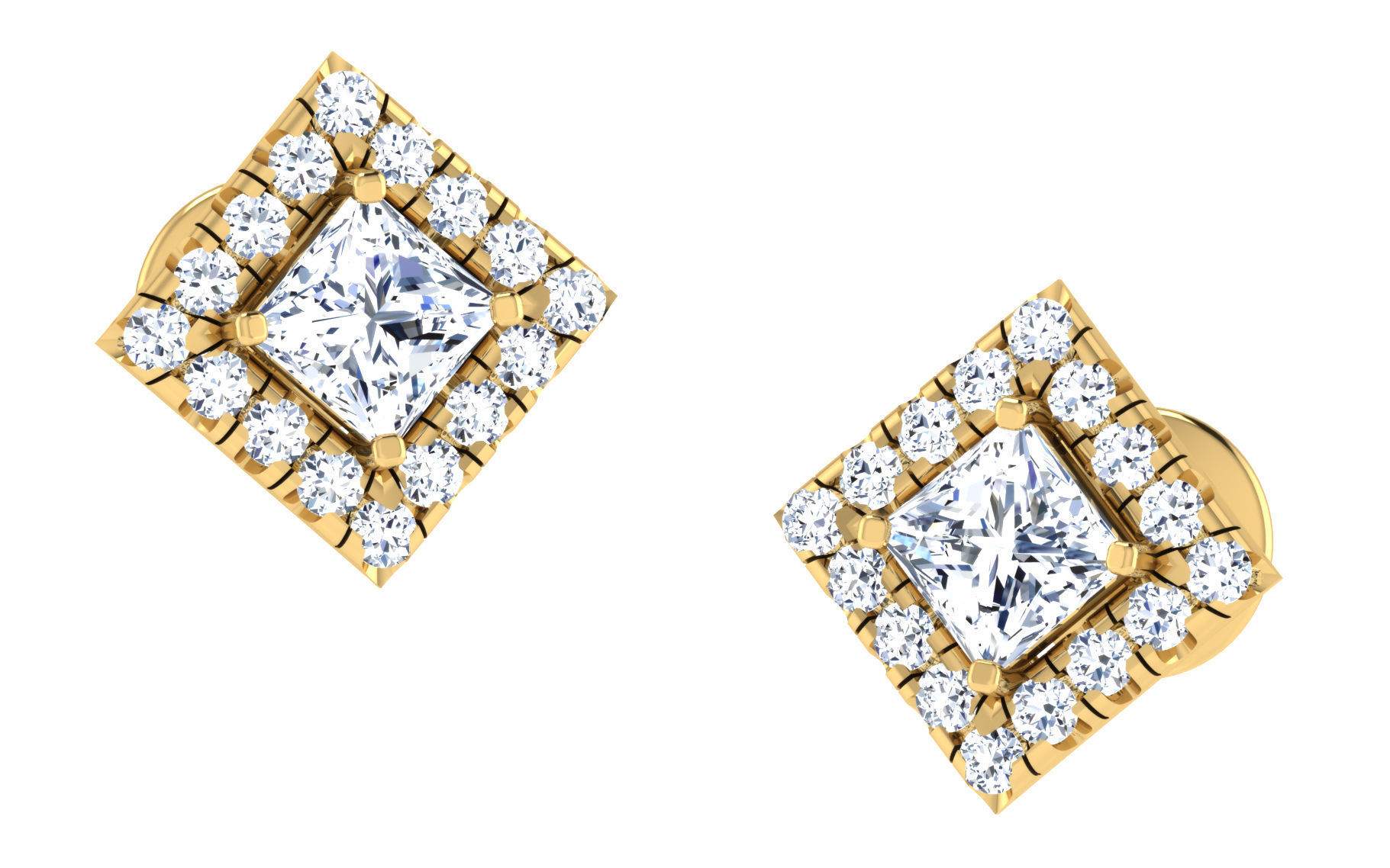 19 solitaire pendant earrings set 3dm stl details bulk 3D print model_40