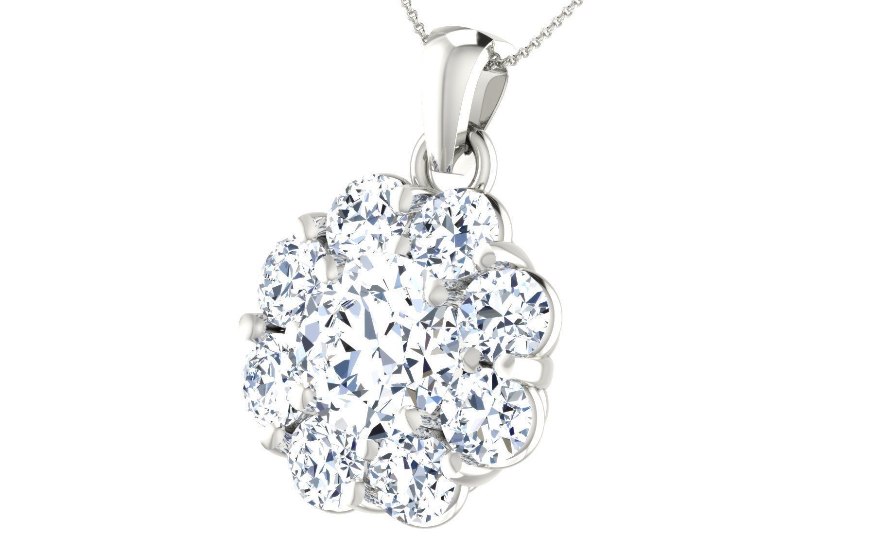 19 solitaire pendant earrings set 3dm stl details bulk 3D print model_88