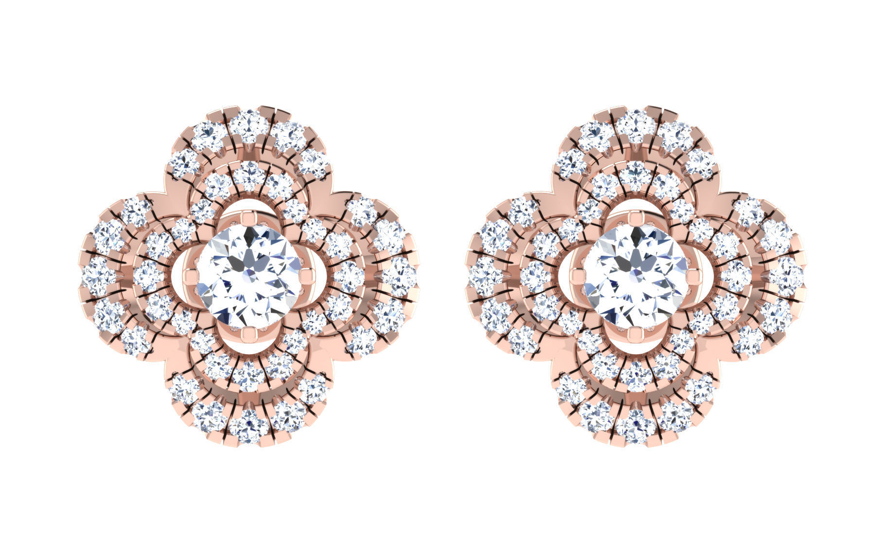 19 solitaire pendant earrings set 3dm stl details bulk 3D print model_21