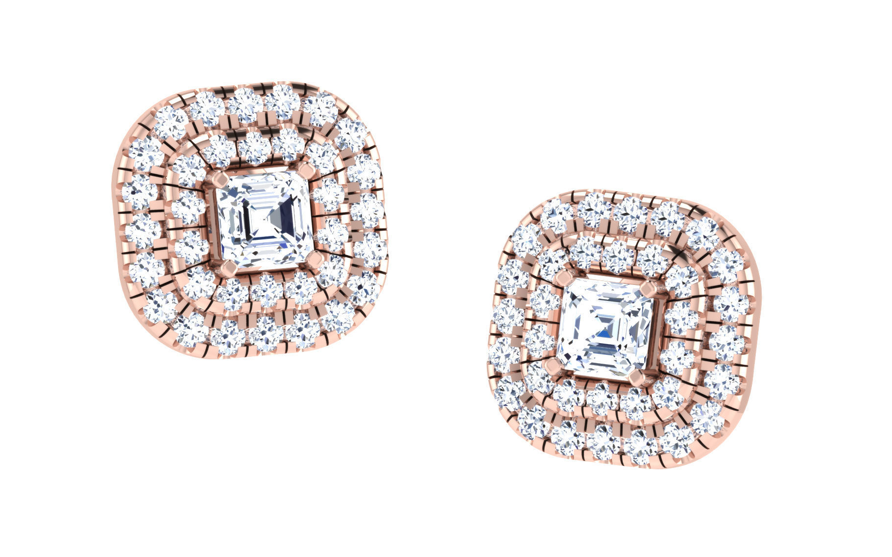 19 solitaire pendant earrings set 3dm stl details bulk 3D print model_115