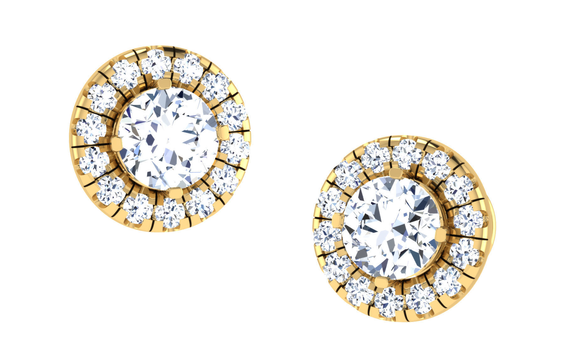 19 solitaire pendant earrings set 3dm stl details bulk 3D print model_43