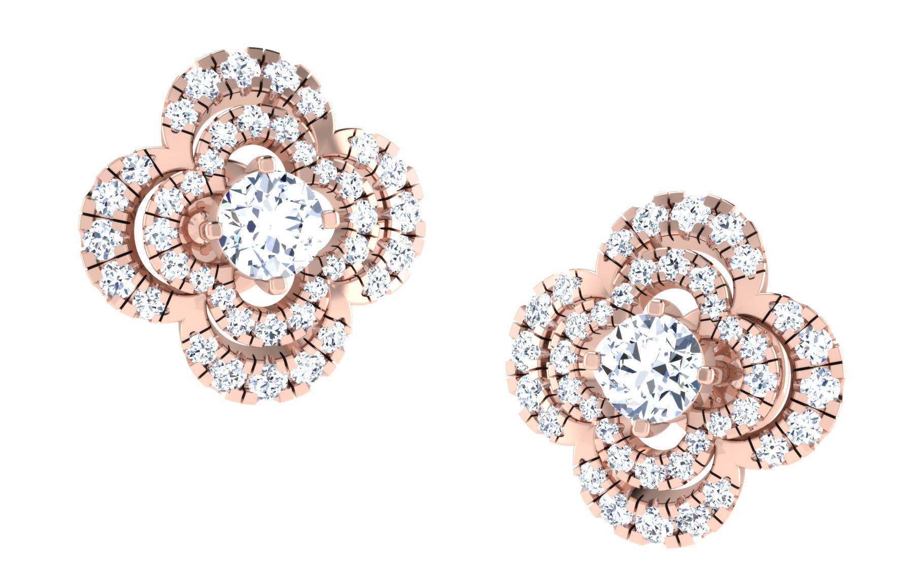 19 solitaire pendant earrings set 3dm stl details bulk 3D print model_48