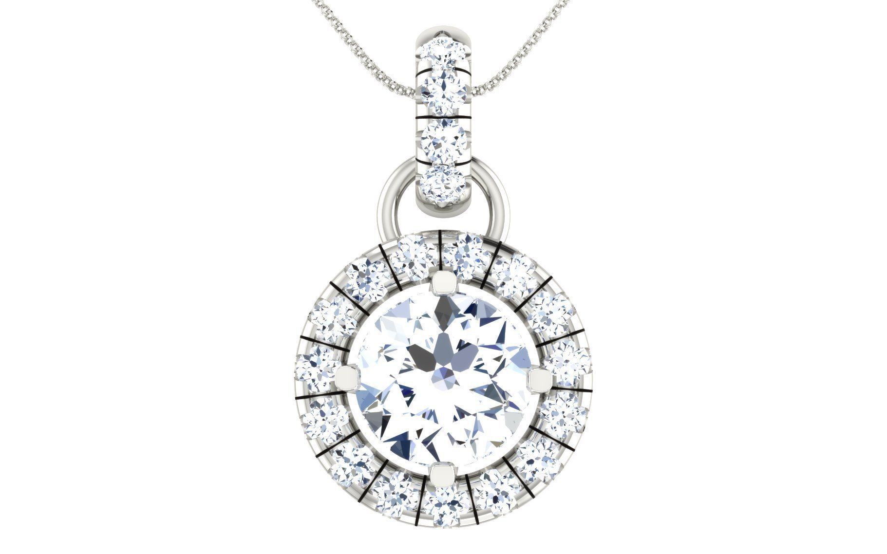 19 solitaire pendant earrings set 3dm stl details bulk 3D print model_85