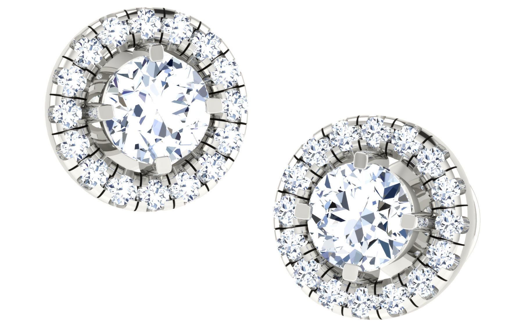 19 solitaire pendant earrings set 3dm stl details bulk 3D print model_101