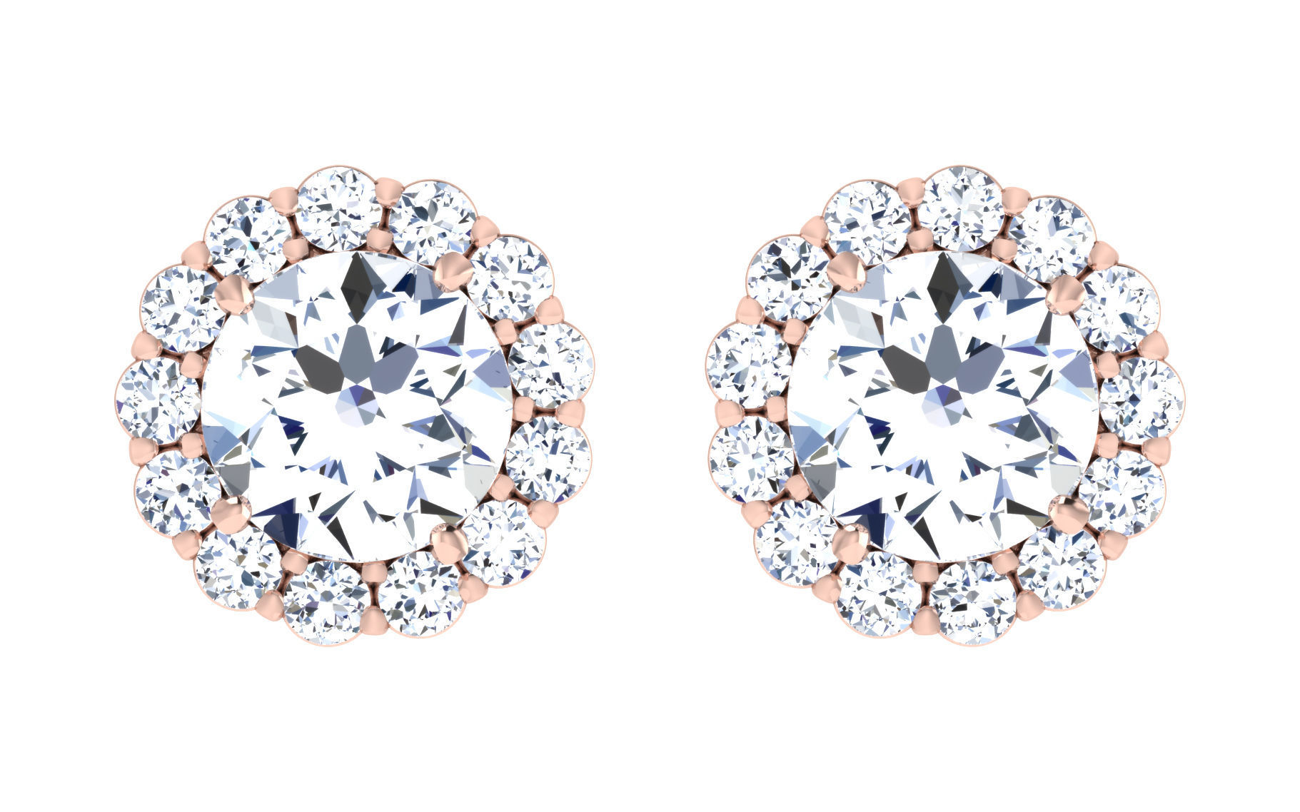 19 solitaire pendant earrings set 3dm stl details bulk 3D print model_108